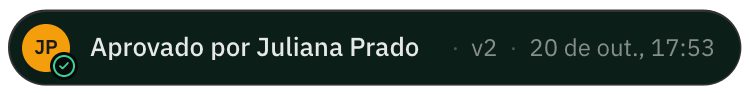 Aprovação da versão 2 com quem aprovou e quando