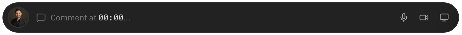 Comment box with voice, webcam and screen recording