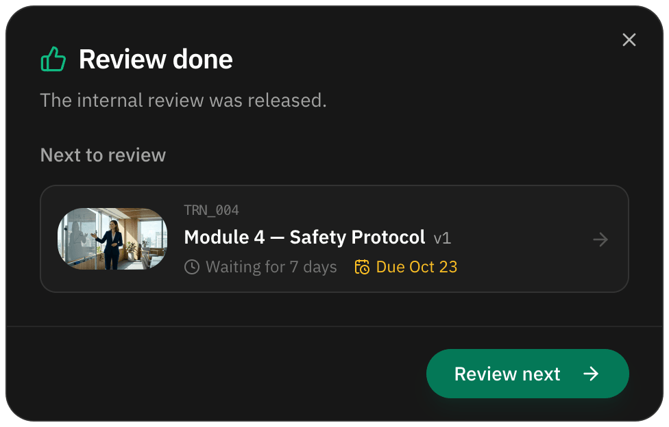 Review done with the next video to review