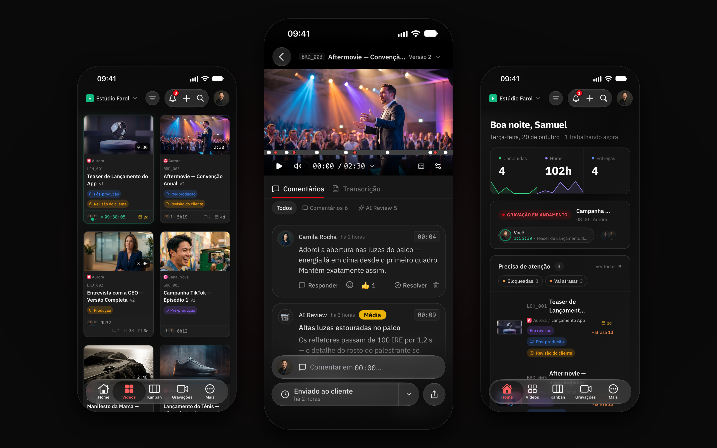 O RecReview inteiro no seu iPhone.