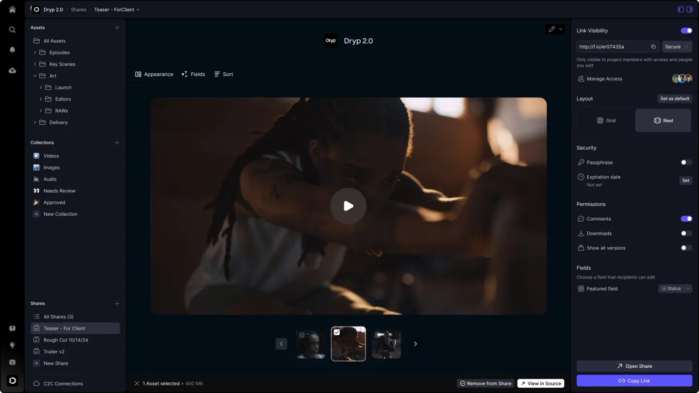 Frame.io na página do próprio fornecedor