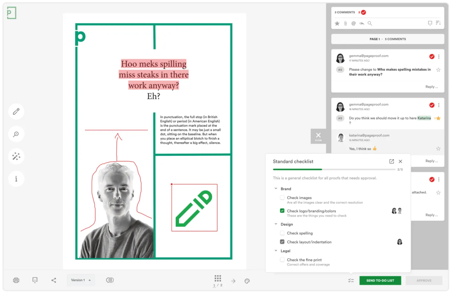 PageProof na página do próprio fornecedor